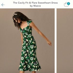 Anthropologie Cecily Fit & Flare Sweetheart Dress
